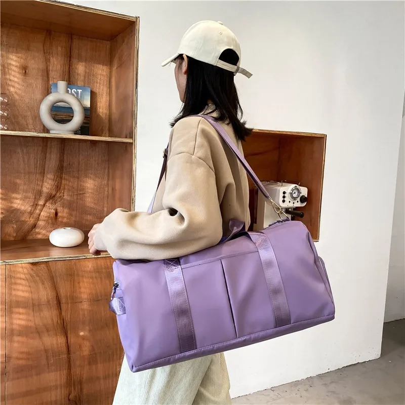 Portable Large-capacity Travel Bag Womens Wet and Dry Separation Fitness Bag Can Be Set with Tie Rod Travel Duffel Bag 250530