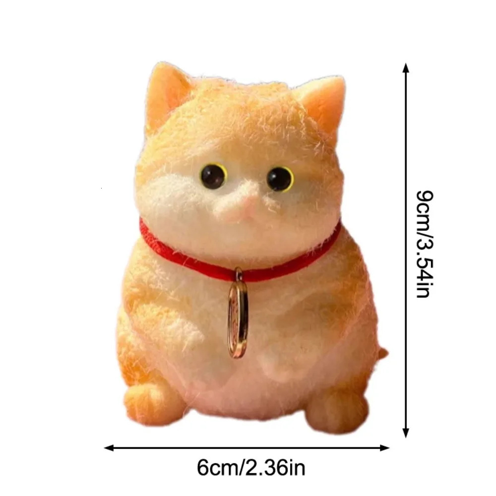 Taba Squishy Cute Flocking Cat Fidget Toy Extra Large Sensory Stress Relief Toy for Kids Adults Anxiety Relaxation Squeeze Gift 250605