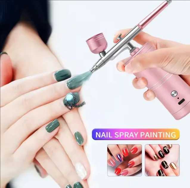 Portable Airbrush Gun Oxygen Facial Treatment and Nail Sprayer Beauty Equipment for Skin Hydration Revitalization Facial Care XJ250607
