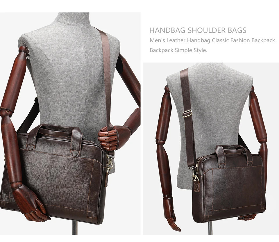 WESTAL Mens Genuine Leather Laptop Bag Mens Briefcase Office Bags For Men Natural Leather Briefcase Porte-Documents Bags 5006 250603