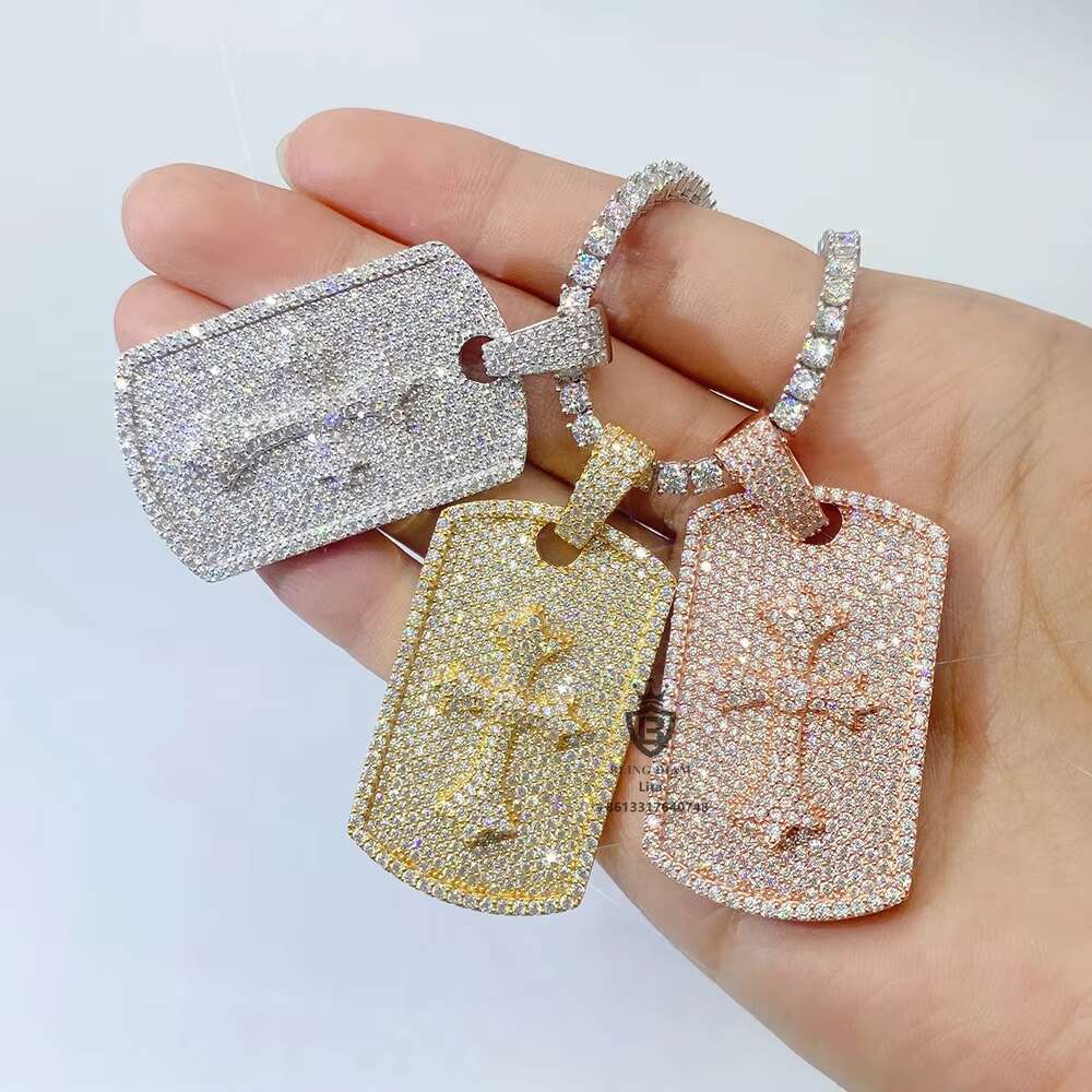 New Arrivals Special Unique Mens Hip Hop Vvs Moissanite Diamond Large Dog Pendant Necklace Jewelry