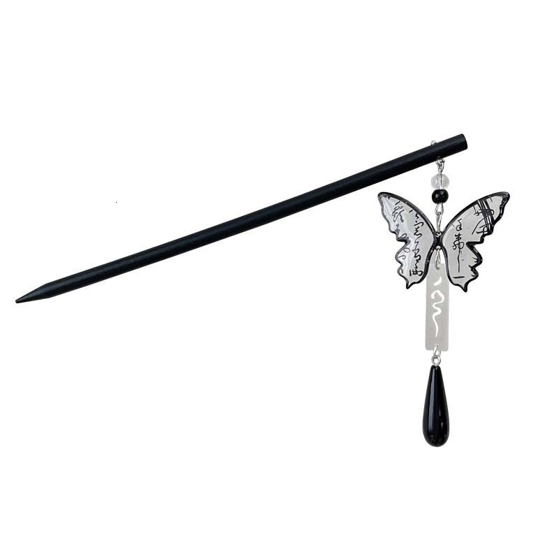 Vintage Butterfly Tassel Hairpin for Women Girl Jewelry Gifts Headdress Hair Clip Chinese Hanfu Sticks Accessories y250519