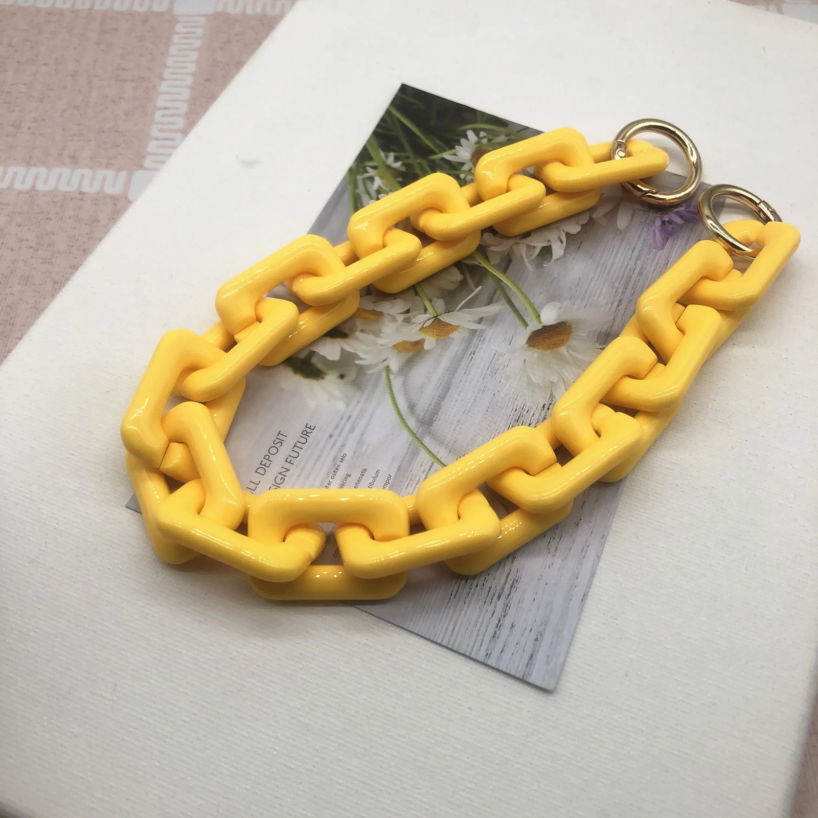 Fashion Thick Chains Colorful Big Strap Candy Acrylic Chain For Women Bags Big Handle Shoulder Crossbody Straps Bag Decoration 250528