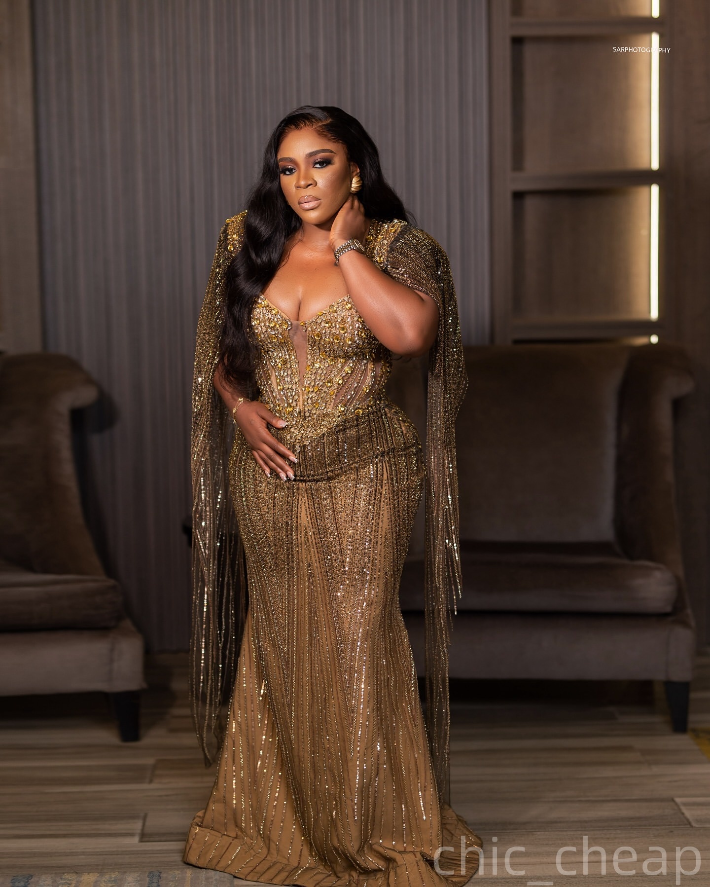 Brown Mermaid Prom Dresses 2025 Illusion Crystals Sequined Evening Formal Party Second Birthday Engagement Gowns Plus Size Dress For Special Occasions