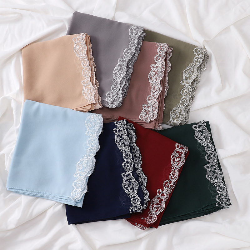 K929 New pearl chiffon embroidered scarf, wholesale of head scarf in Malaysia and Indonesia market