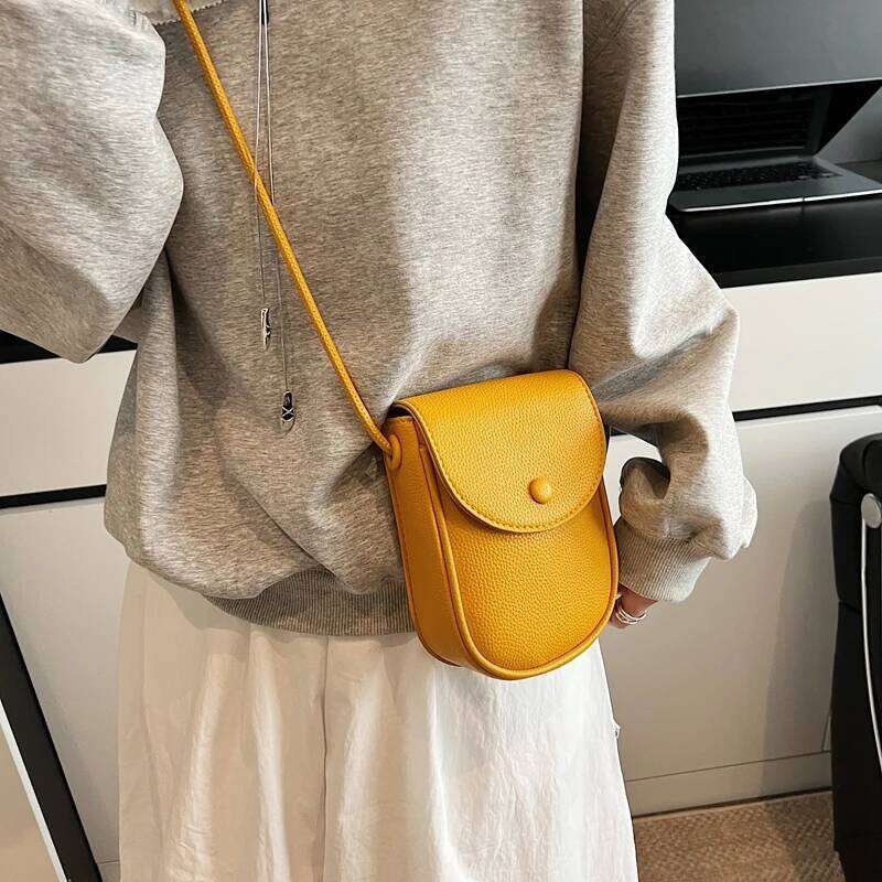 LEFTSIDE Mini PU Leather Flap Crossbody Bags for Women 2025 Fashion Simple Shoulder Bag Females Solid Color Handbags and Purses