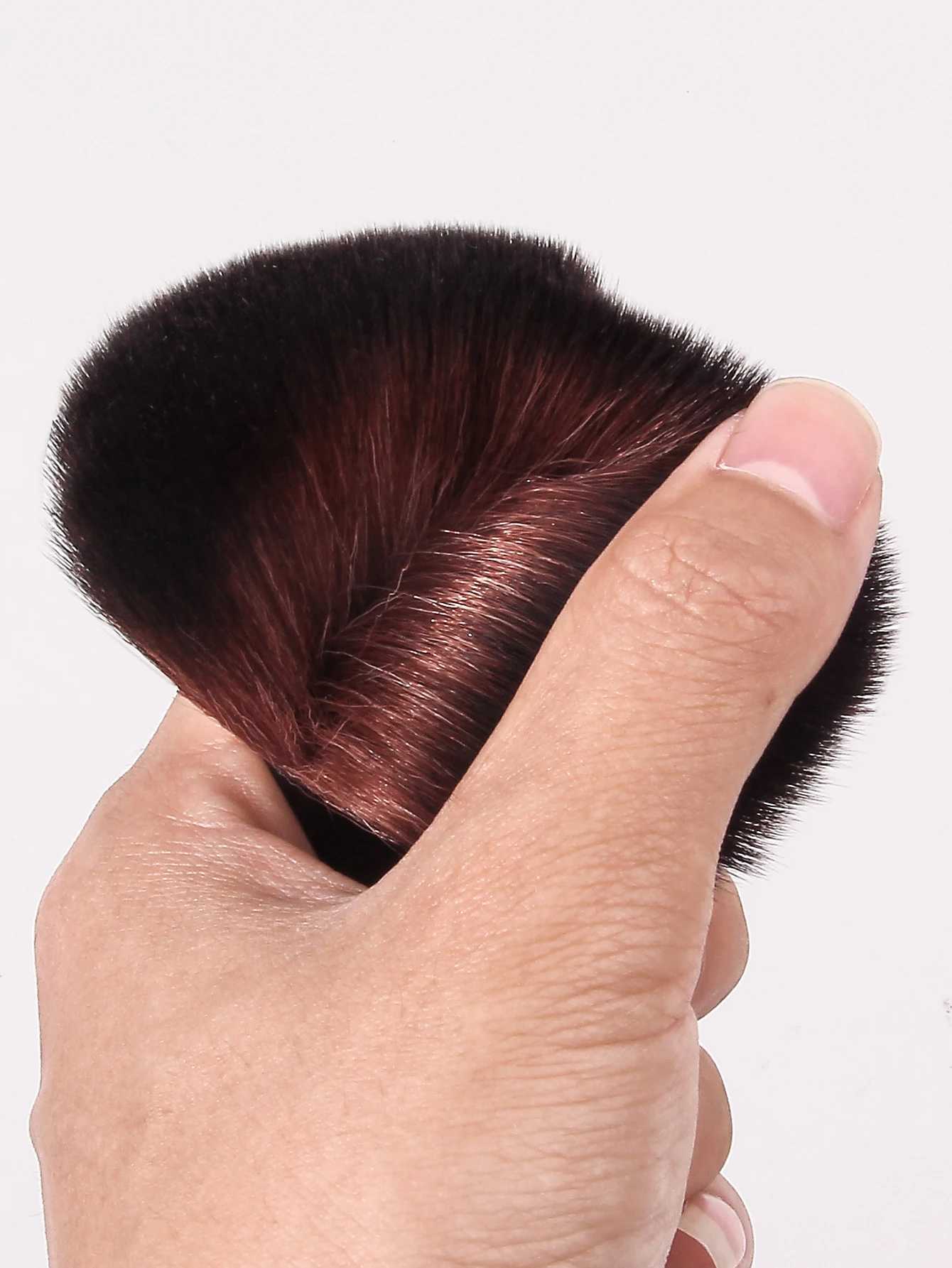 1PC Oval Makeup Brush for B Powder Bronzer - Soft Nylon Multi-Use Portable Nail Dusting Face Cosmetic Tool W250605