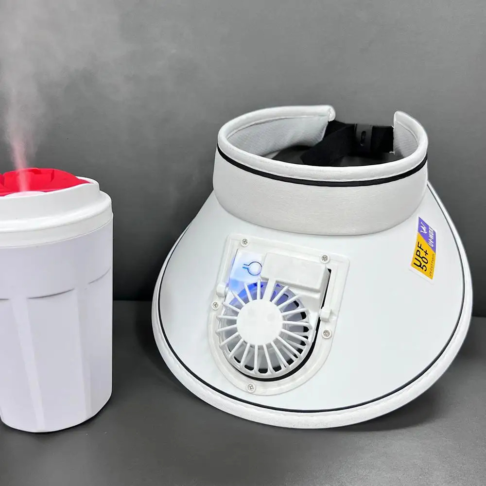 Fashion Outdoor Sun Protection Hat Summer Large Brim USB Charging Fan Sun Visor for Men and Women 250604