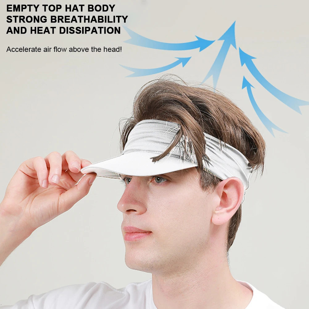 Sun Visor Hat Breathable Summer Sport Hat Anti-UV Outdoor Sports Hat Quickly Dry Cool Sun Cap for Tennis Running 250603