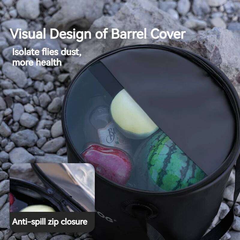 Naturehike BLACKDOG Folding Round Bucket With Lid Outlet Vae Design L Outdoor Travel Camping Picnic Portable Water Bag