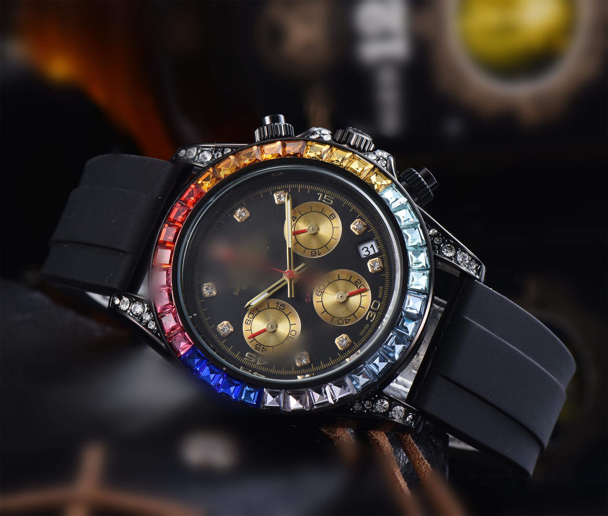 2026 top Luxury designer mens womens DAY TONA watches Quartz automatic movement WATCH 904L stainless steel strap luminous gifts men Wristwatches montre 268