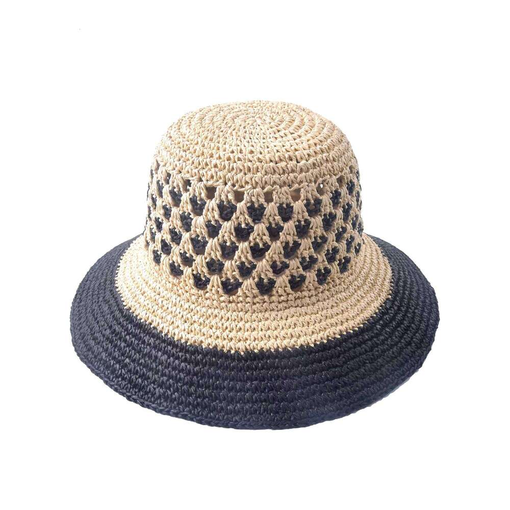 2025Foldable Wide Brim Straw Sun Hat for Seaside Vacation Beach Trendsetter With Adjustable Ribbon & UV Protection