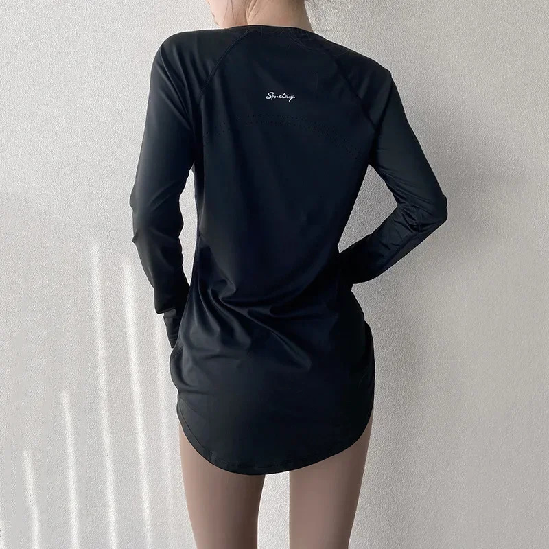Long Sleeve Yoga Clothes Women Sportswear Woman Gym Running Blouses Shirts Sports Tops Fitness T-shirt Gym Clothing Workout 250604