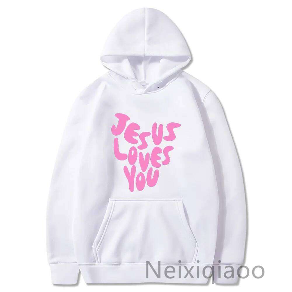 Plus Size Jesus Love You - Christian Hooded Sweatshirts Hoodie Streetwear Fashion Pullover Men Women Autumn Winter Clothing