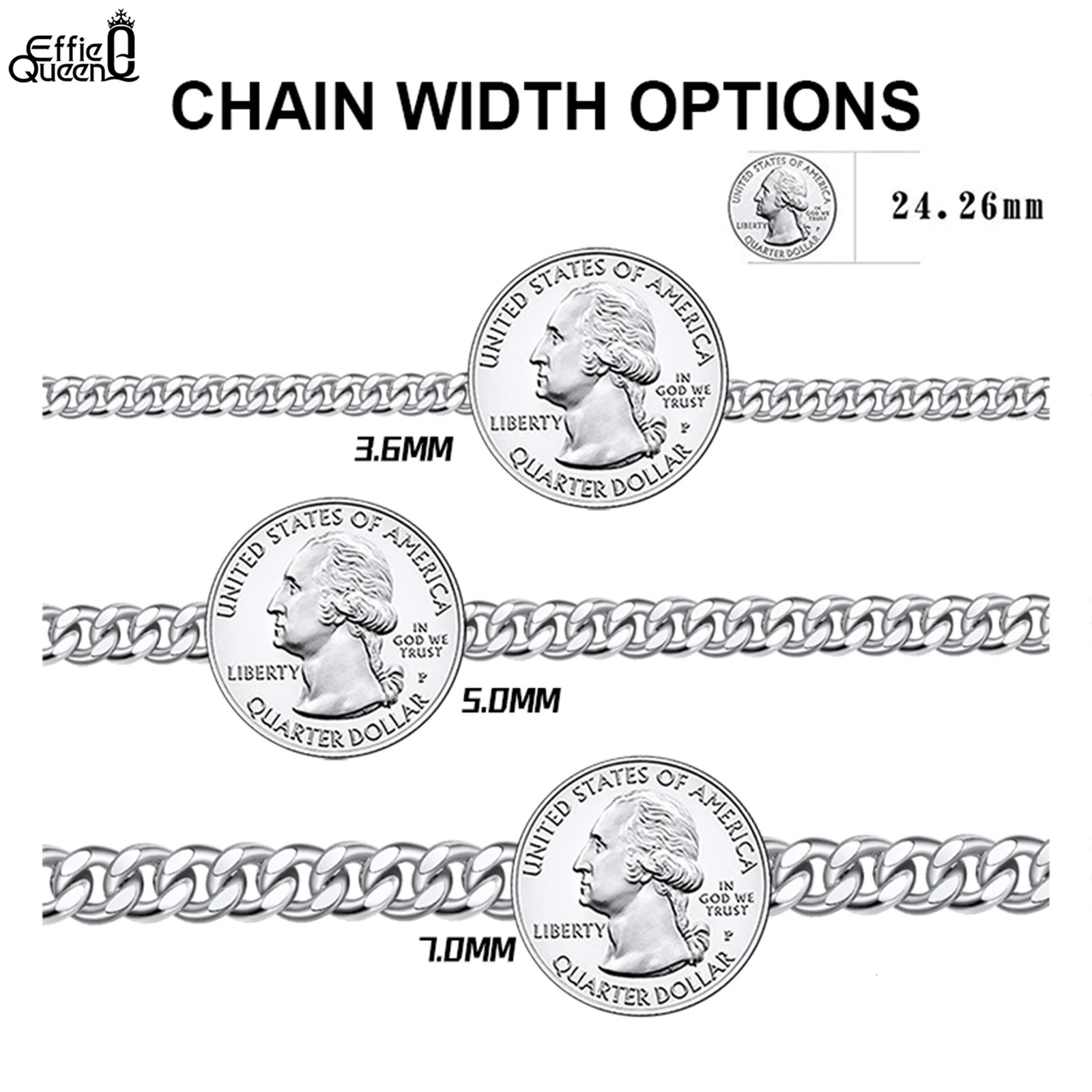 EFFIE QUEEN 5mm 925 Sterling Silver Diamond-Cut Cuban Curb Link Chain Bracelet Men Women Jewelry Minimalist Style Gift SB105 250530