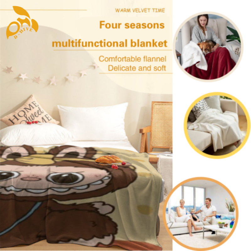 free shipping Customize Blankets designer Customize Blankets 60x80inch white pink grey Blanket lububu