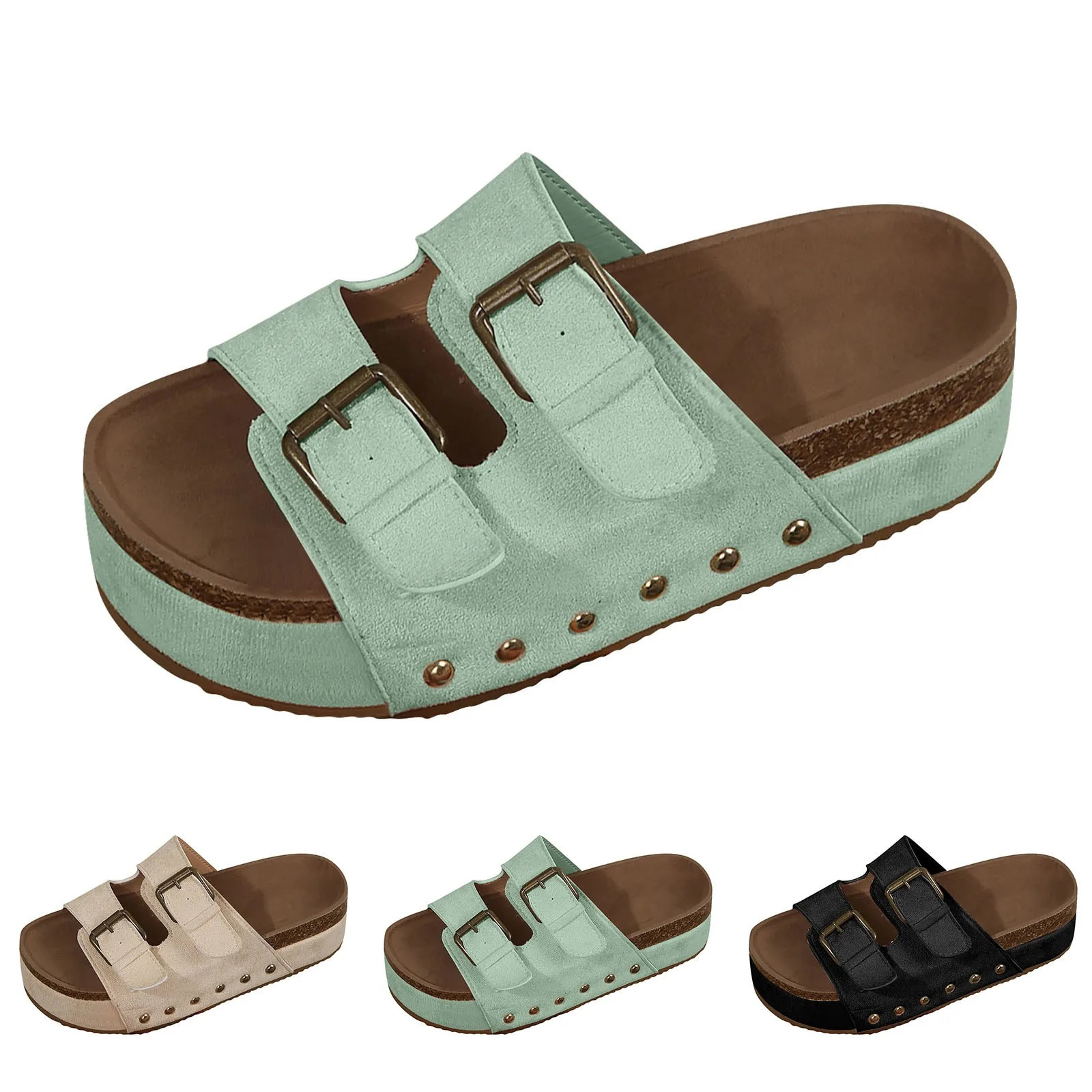 Sandals Women Wedge Open Toe Slingback Vacation Bohemian Diamond for Suggest taking a larger size 250605