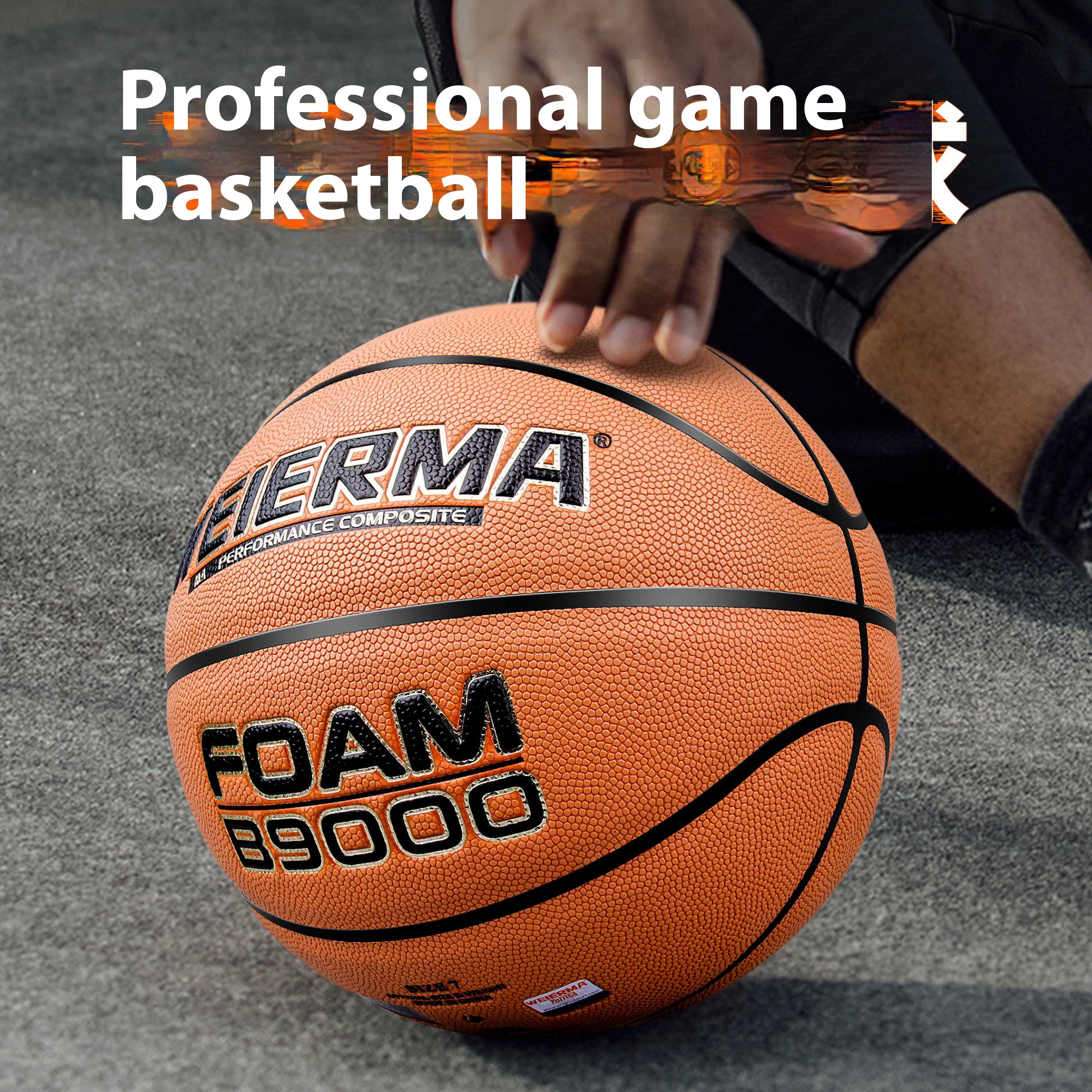 Pro Competition Basketball - Official Size 7 | Ultra-Grip Composite Leather | Match-Ready for League & Training