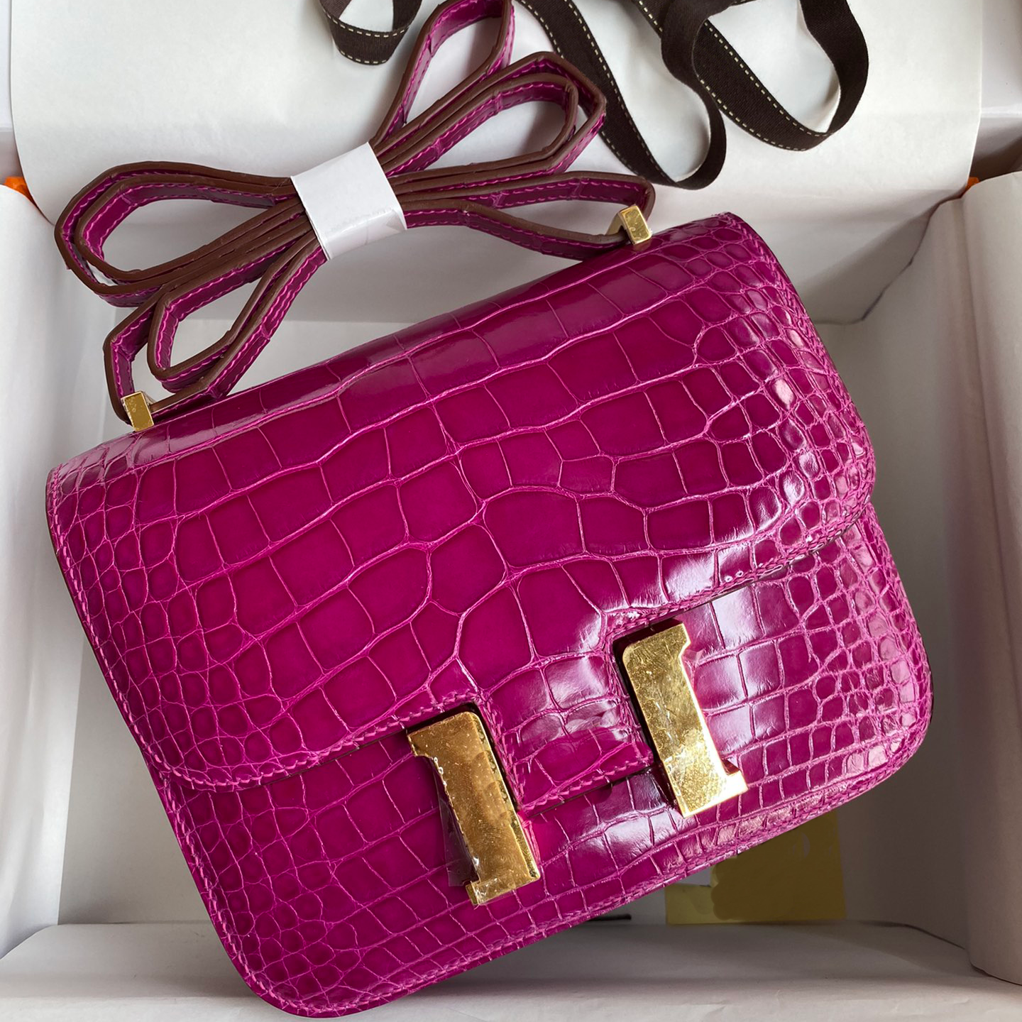Top quality Crocodile Leather Shoulder Designer bag Luxurys handbag mens Clutch flap tote Flight Attendant bag strap Womens fashion Crossbody Messenger bags