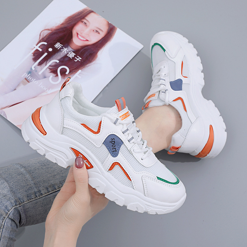 New Korean Style Dad Shoes For Women Spring Summer Breathable Casual Casual Shoes Versatile Ins Trend High Value Sneakers Ddmysaturn