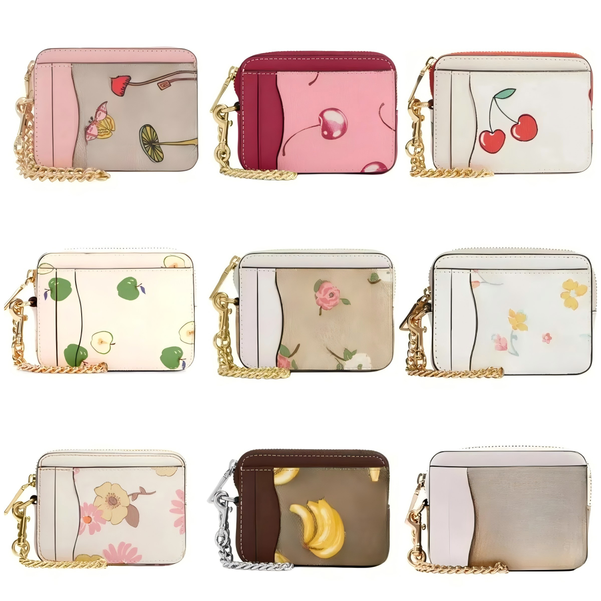 Card Holder Of Women Chain Extra Large Capacity Case Zipper Card Holder Wallet Purse Coin Wallet