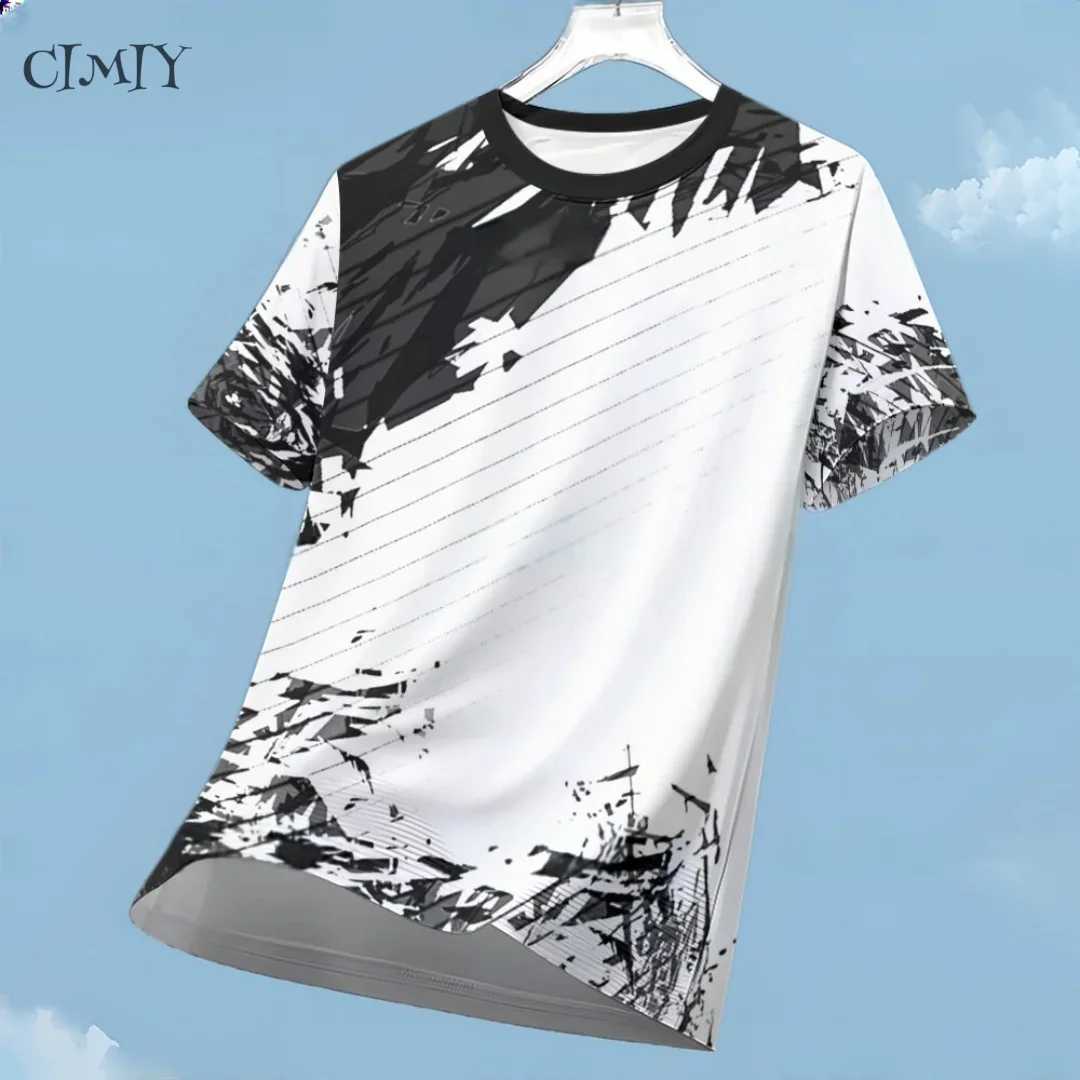Sports Casual Jersey For Men Dry Fit Shirt Outdoor Running Cycling Short Sleeve Breathable Gym Wear Crew Neck T-ShirtC250605