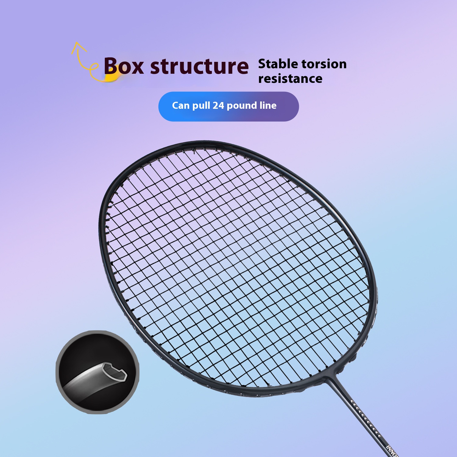 Ultra-Light Full Carbon Badminton Racket | Durable Design | High-Tension Resistance | Long-Lasting Performance