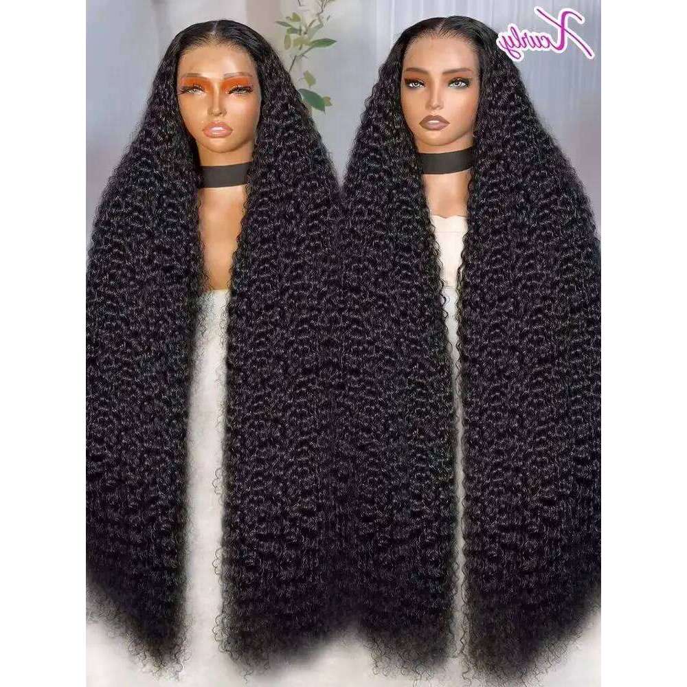 30 40 Inch Deep Wave 13x6 HD Front Wig Human Hair For Women 220 Density Loose Water Curly 13x4 Lace Frontal Wigs