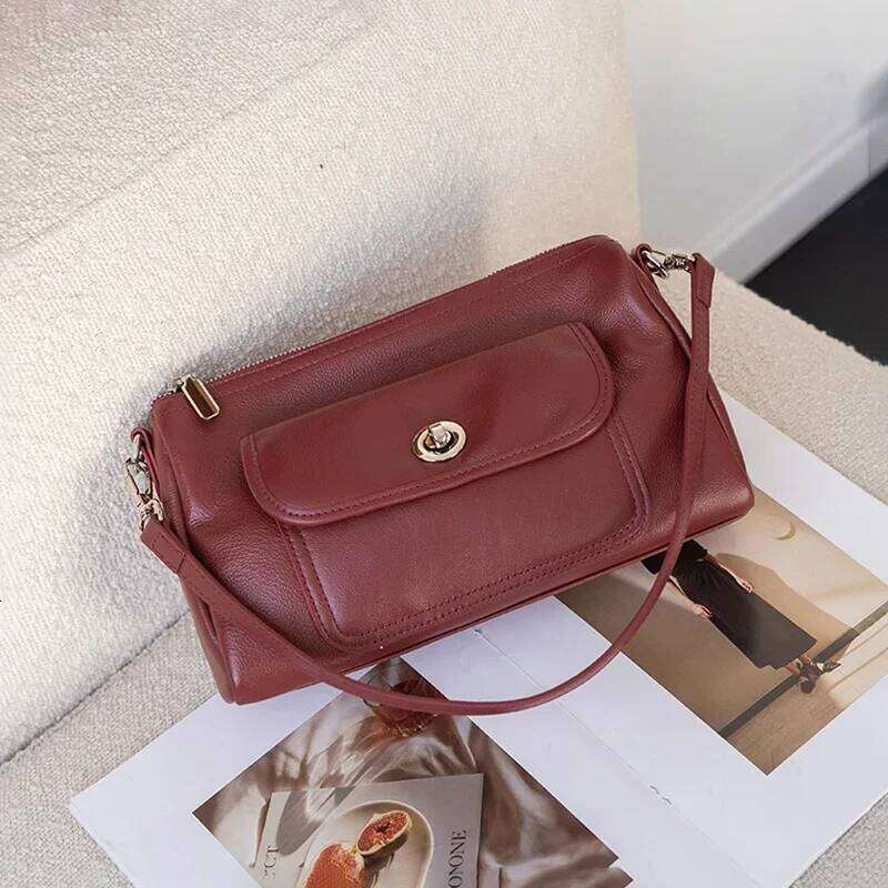 Designer Bags 2025 Ladies Fashion Designer Handbags Women Cow Genuine Leather Shoulder Bags Female Retro Underarm Cowhide Crossbody Bag Lady Luxury Ba