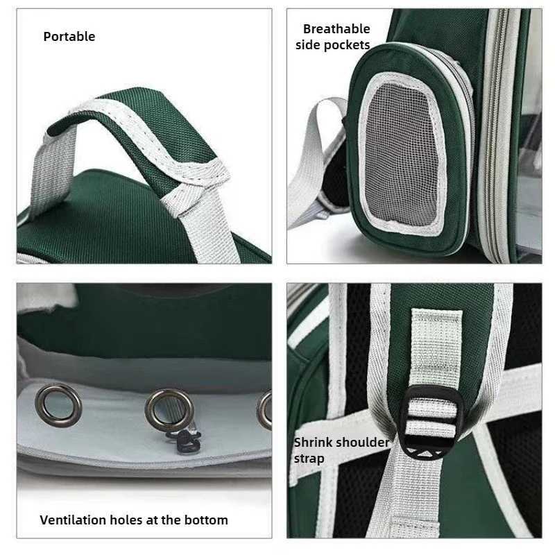 Airline-Approved Clear Cat Backpack Carrier - 360 Panoramic View Lightweight Breathable for Travel Hiking Pets T250605