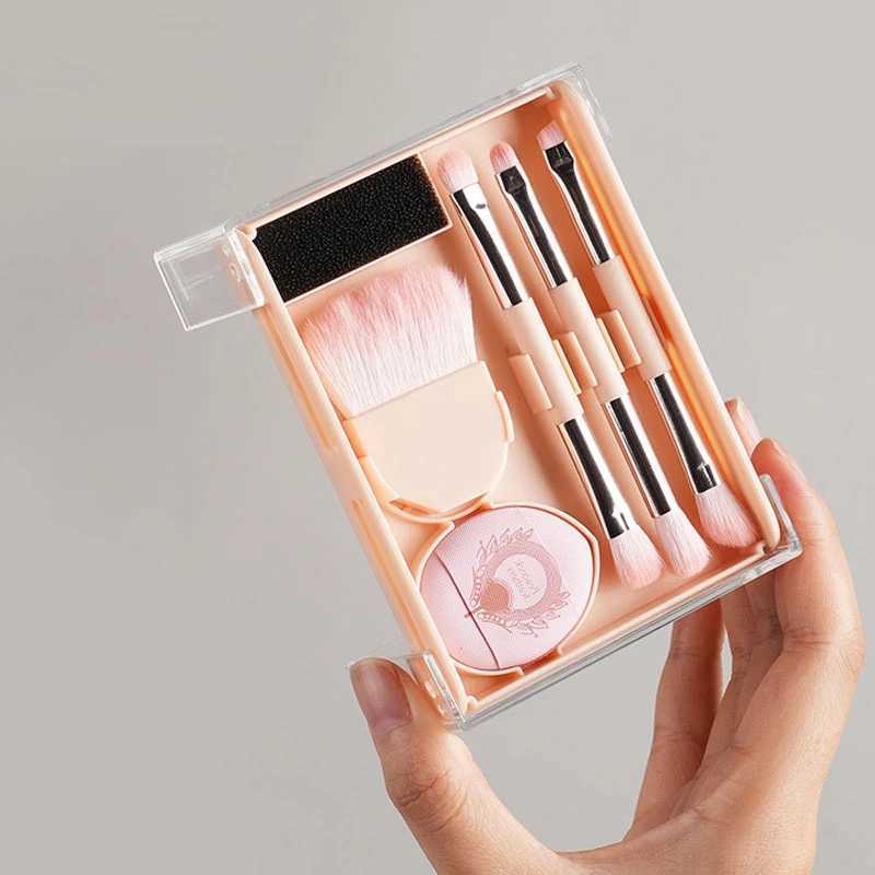 5pcs Makeup Brushes Set Foundation Contour Eyeshadow B Brush Powder Puff Portable Cosmetic Brushes Travel With Box W250605