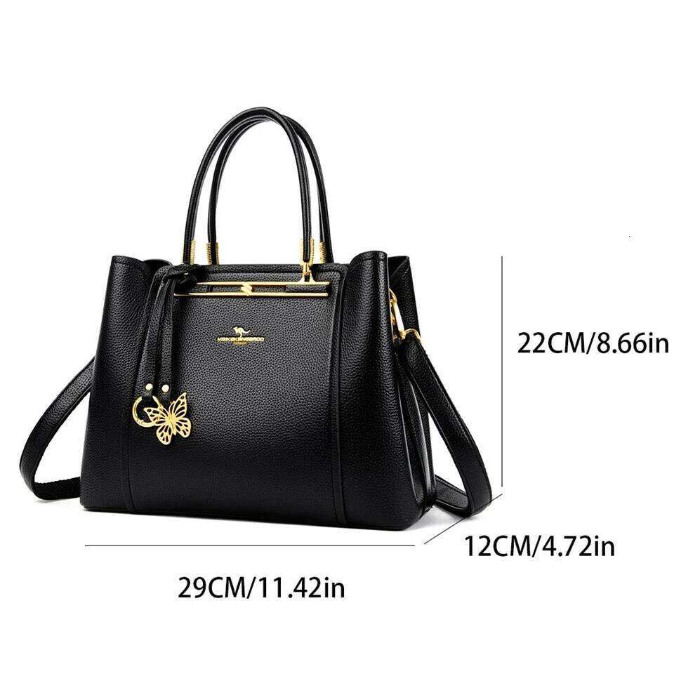 Women's Bags Designer Soft Leather Handbags Women Bags Designer 3 Layers Shoulder Crossbody Sac Ladies Large Capacity Shopping Messenger Tote
