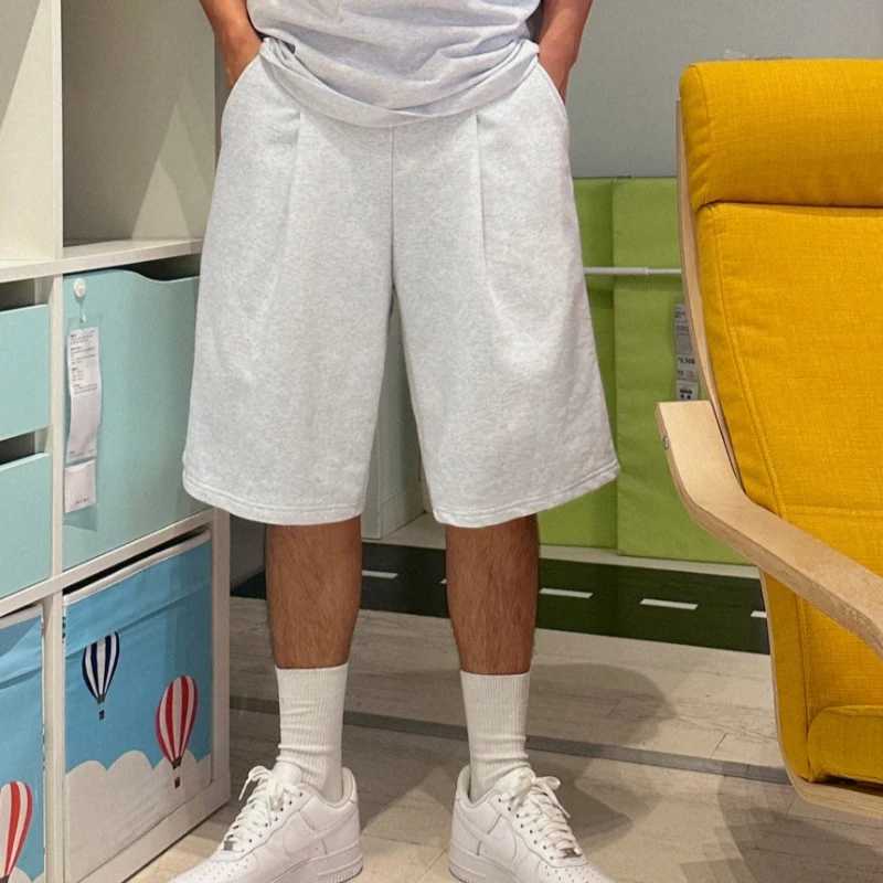 Mens Summer Quick-Dry Loose Workout Shorts Streetwear Hip-Hop Gym Fitness Elastic Waist Casual Short Pants for Running Training XJ250605