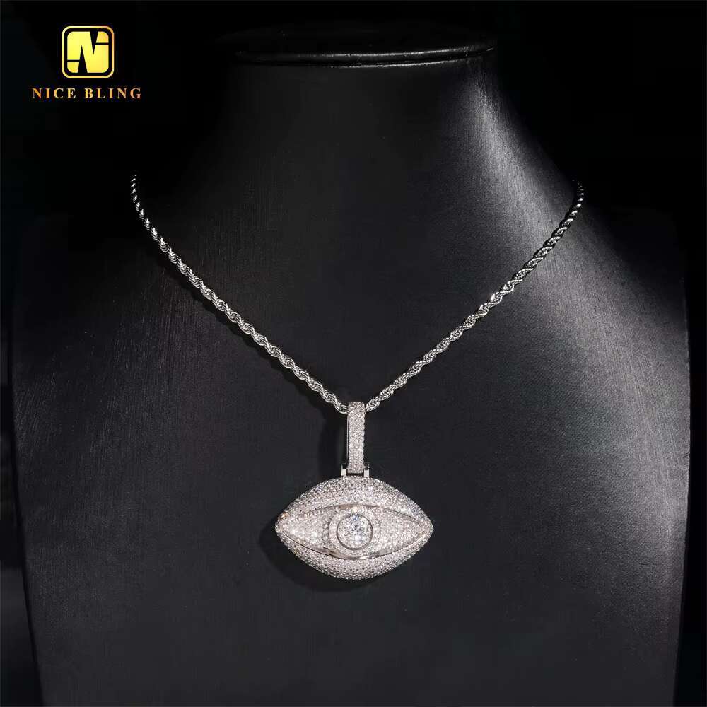 Classic Custom Pendant 925 Sterling Silver Hip Hop Moissanite Jewelry Iced Out VVS Moissanite Diamond Pendant Necklace