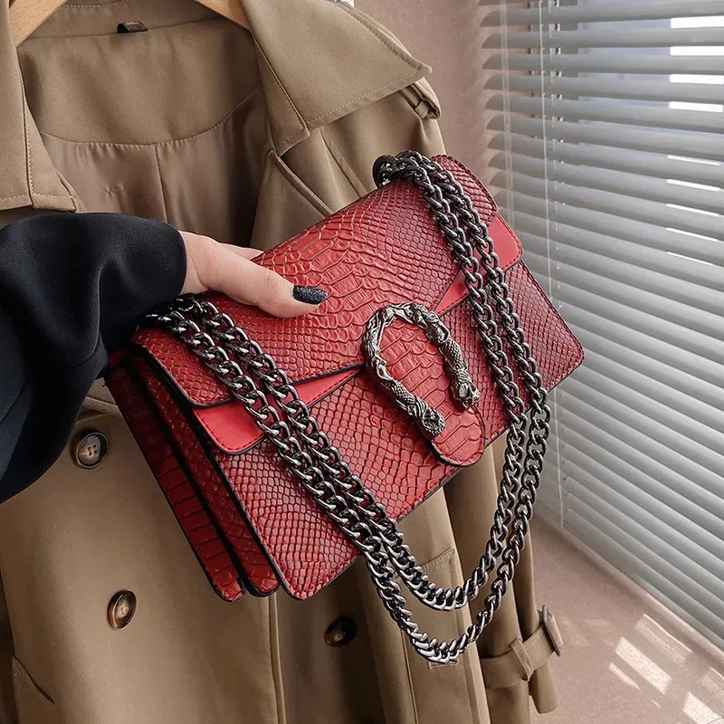 Designer Bag 2025 New Crocodile Embossed Mini Flap Bag for Women, Shoulder Crossbody Bag with Double Compartment, Ladies Small Satchel Purse