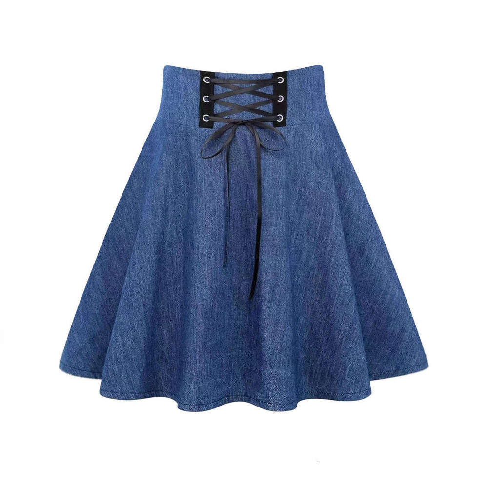 Short High Waist Gothic Lace Up Zipper Mini Women's Half Skirt B5