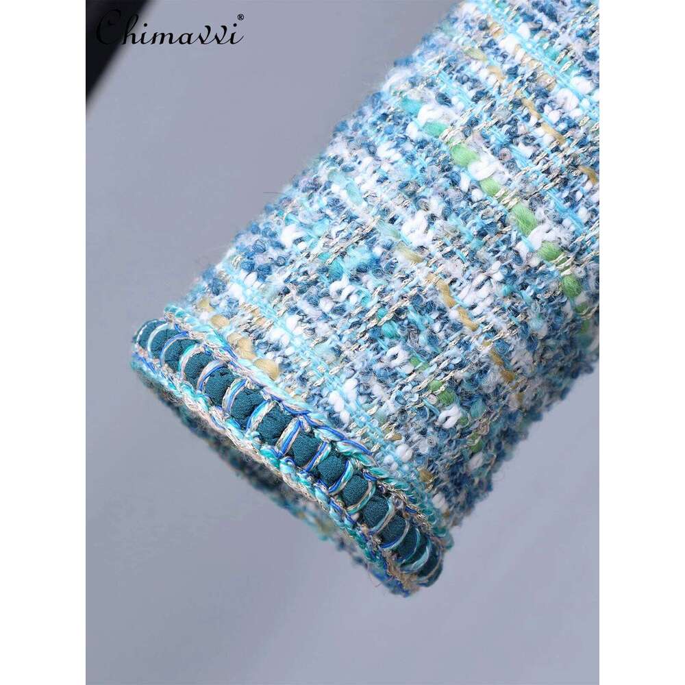 2024 Autumn New High-end Fashion Round Neck Long-sleeved Short Jacket Top Skirt Set Commuter Elegant Women's Two-piece