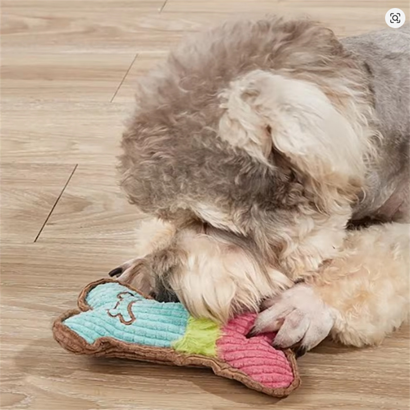 Dog Squeaky Toys Plush Dogs Chew Toy for Small Breed Chewer Squeak Puppy Teething Chewing Aggressive Interactive