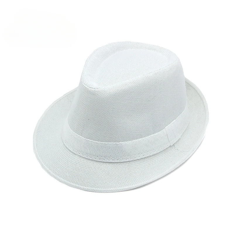 Middle-aged Spring and Summer Outdoor Sun Protection Hat Beach Top Hat Female Casual Retro Jazz Linen Hat Fedoras for Man Party 250605