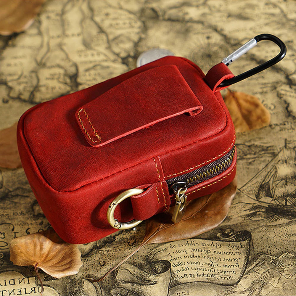 Leather Wallet Card Holder Belt Pouch Running and Outdoor Leisure Bag 250605