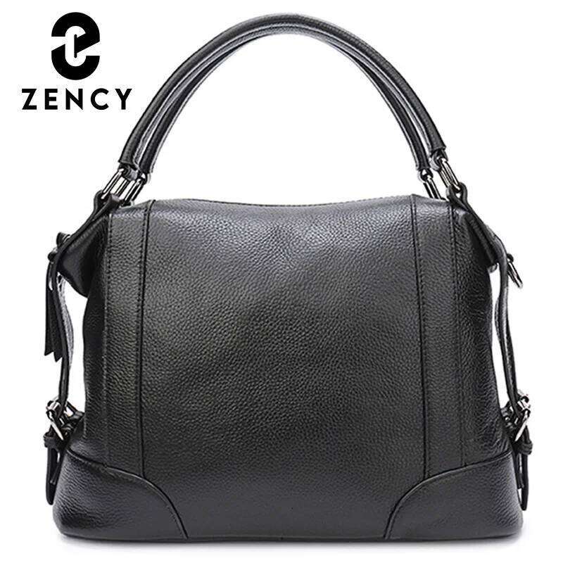 Zency Design Female Handbag Soft Genuine Leather Women Top-Handle Large Capacity High Quality Shoulder Bag 2025/06/05