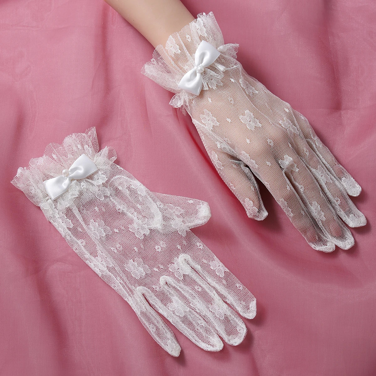 Bridal Gloves Full Of Elegant Style Ladies Ivory Wedding Gloves With Bow Suitable For Engagement Party 250530
