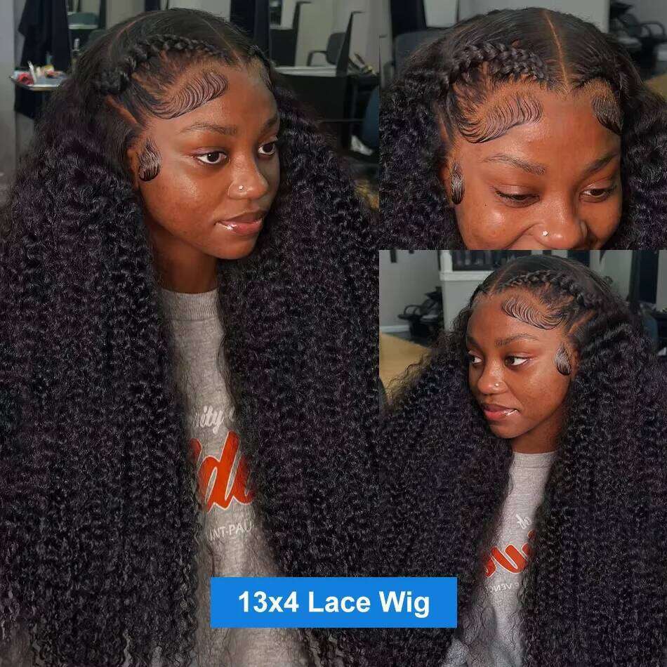 30 40 Inch Deep Wave 13x6 HD Front Wig Human Hair For Women 220 Density Loose Water Curly 13x4 Lace Frontal Wigs