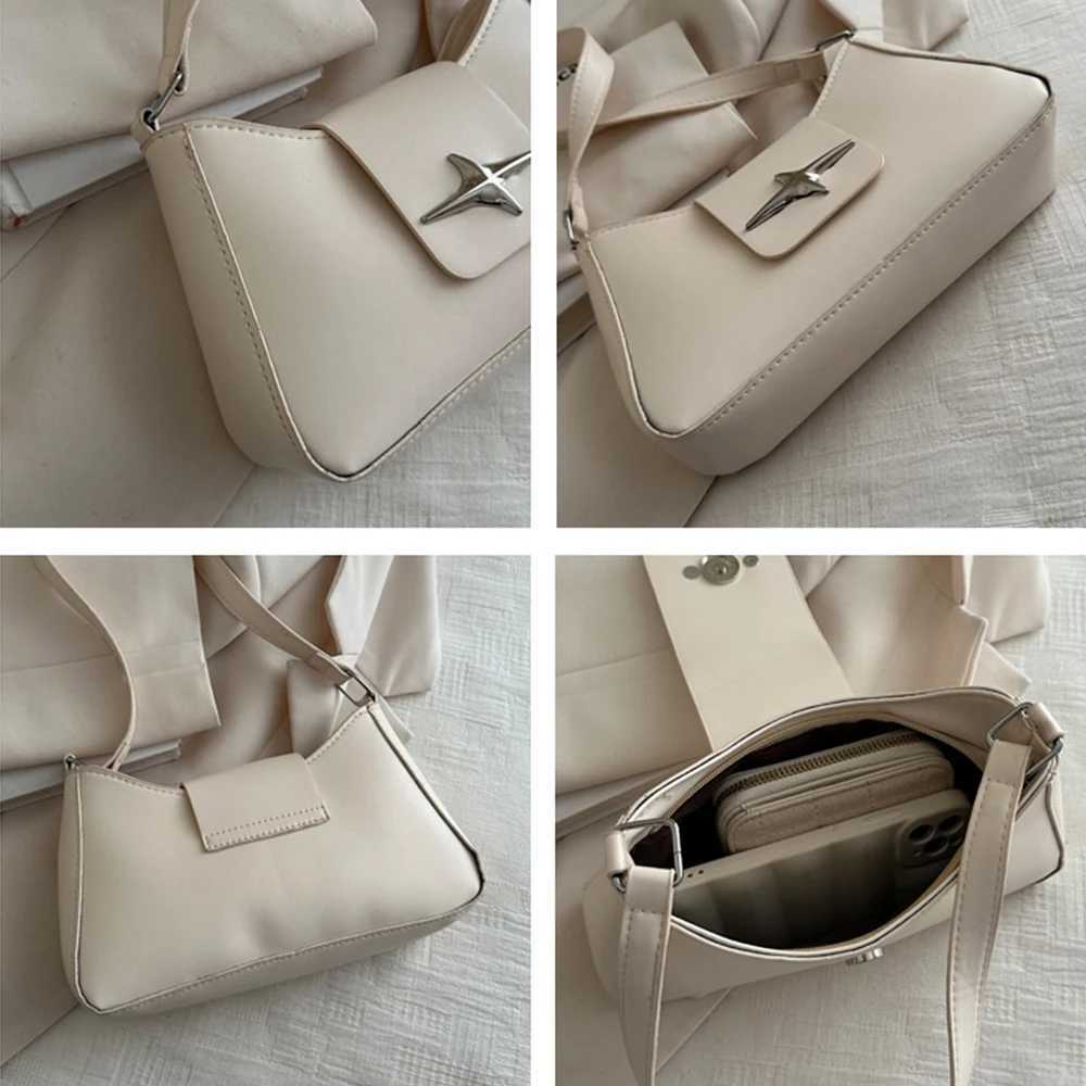 Reliable and minimalist womens daily casual shoulder bag PU material portable club bag underarm bag zwq XJ250605