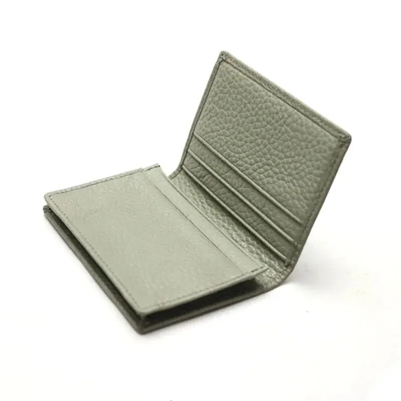 Genuine Leather Business Card Holder Name Case Credit Wallet for Men Women 250605