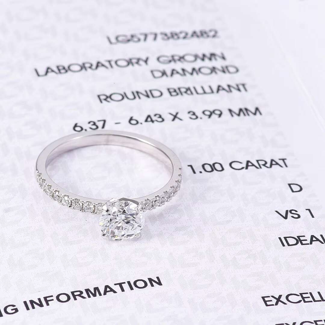 Provence Wedding Ring Woman 14k 1.5ct Round Cut D Color Moissanite Side Stone Engagement Moissanite Ring