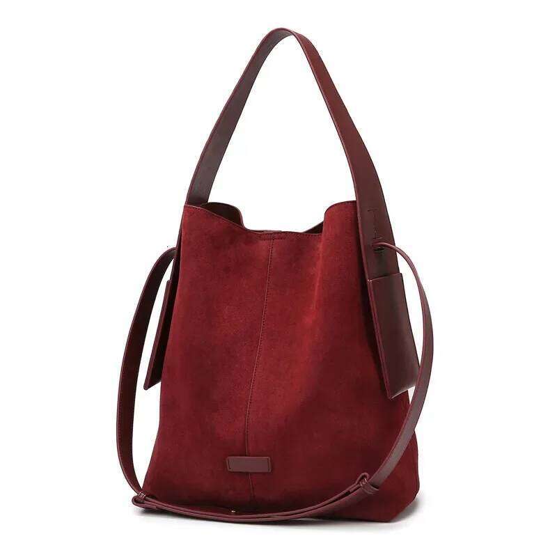 2025 Fashionable And Chic Crossbody Bag For Women Large Capacity Tote Solid Color Leather Handbag