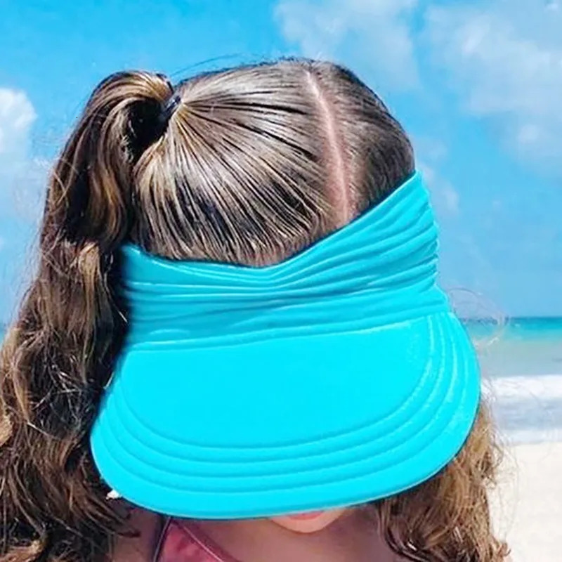 Summer Sunshade Hollow Top Hats Spring Elastic UV Resistant Sports Sun Caps Beach Seaside Empty Topped Adjustable Headgear 250603