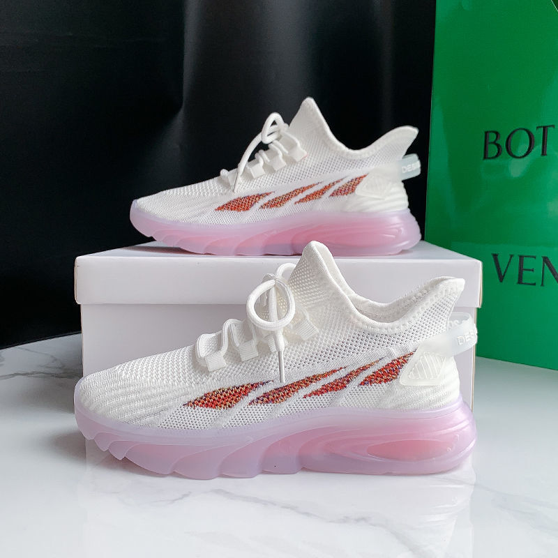 Women S Summer New Student Sports Breathable Fitness Running Casual Ins Korean Style Flyknit Casual Shoes Shoes Ddmysaturn