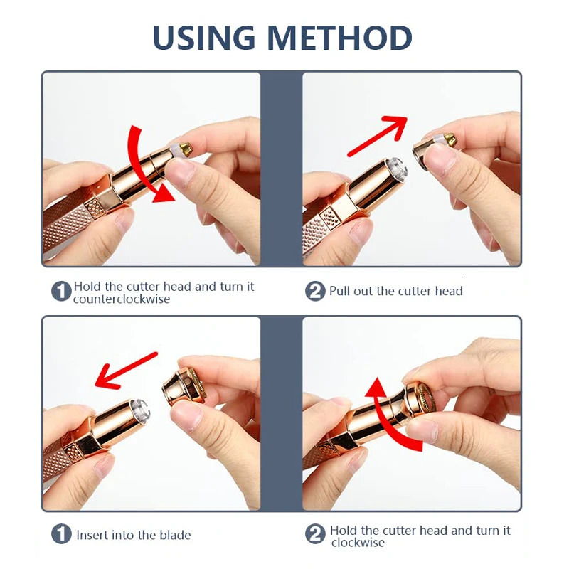 4 In 1 Facial Electric Shaver For Women Full Body Epilator Rechargeable Painless Eyebrow Nose Bikini Hair Trimmer 250604